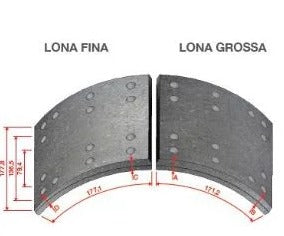 Lona de Freio Traseiro DFW988 Freio Master Duroline