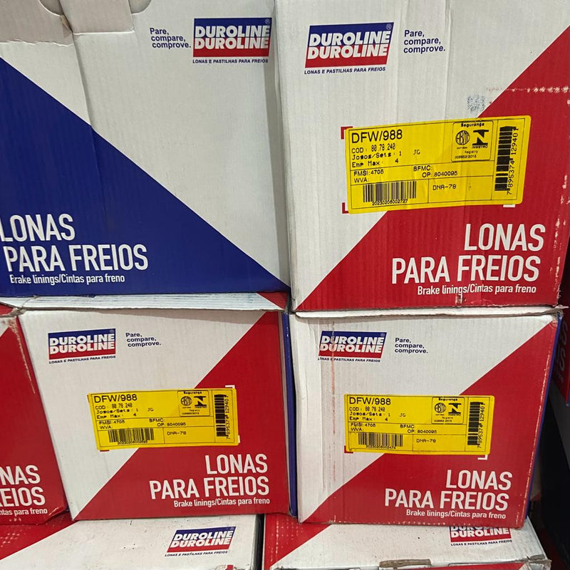 Lona de Freio Traseiro DFW988 Freio Master Duroline